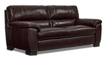 Maddox Leather Sofa - Dark Brown