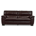 Maddox Leather Sofa - Dark Brown