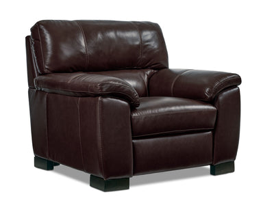 Maddox Leather Chair - Dark Brown