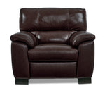 Maddox Leather Chair - Dark Brown