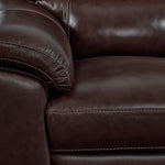 Maddox Leather Sofa and Loveseat Set - Dark Brown