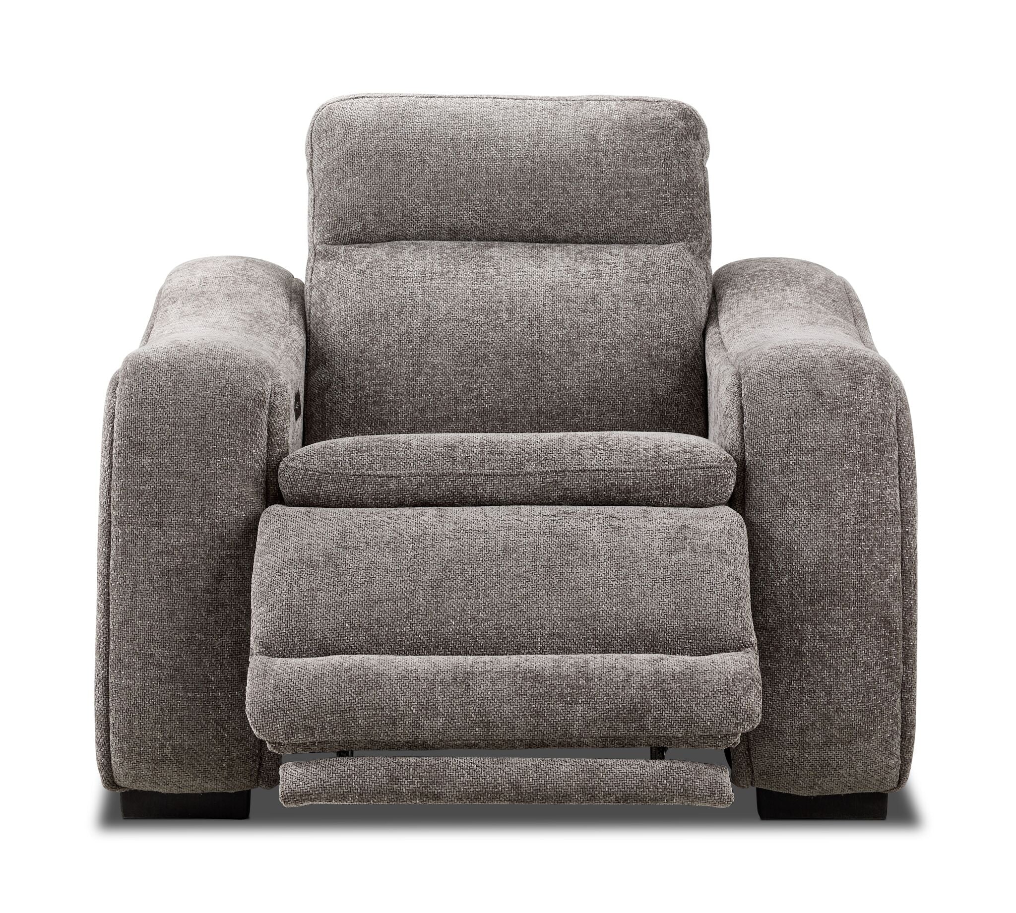 Madison Dual Power Recliner - Brown