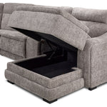 Madison 6-Piece Dual Power Reclining Sectional with Right-Facing Chaise - Brown