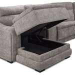 Madison 6-Piece Dual Power Reclining Sectional with Left-Facing Chaise - Brown