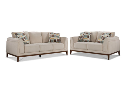 Madrid Sofa and Loveseat Set - Beige