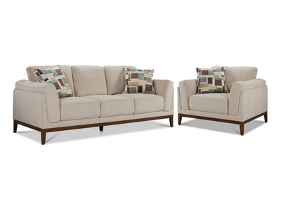 Madrid Sofa and Chair Set - Beige