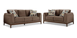 Madrid Sofa and Loveseat Set - Dark Brown