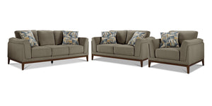 Madrid Sofa, Loveseat and Chair Set - Green