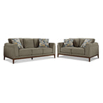 Madrid Sofa and Loveseat Set - Green
