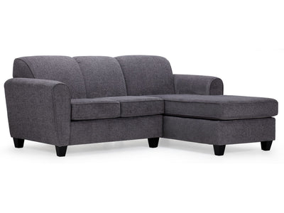 Maisie 2-Piece Sectional with Right Facing Chaise - Grey
