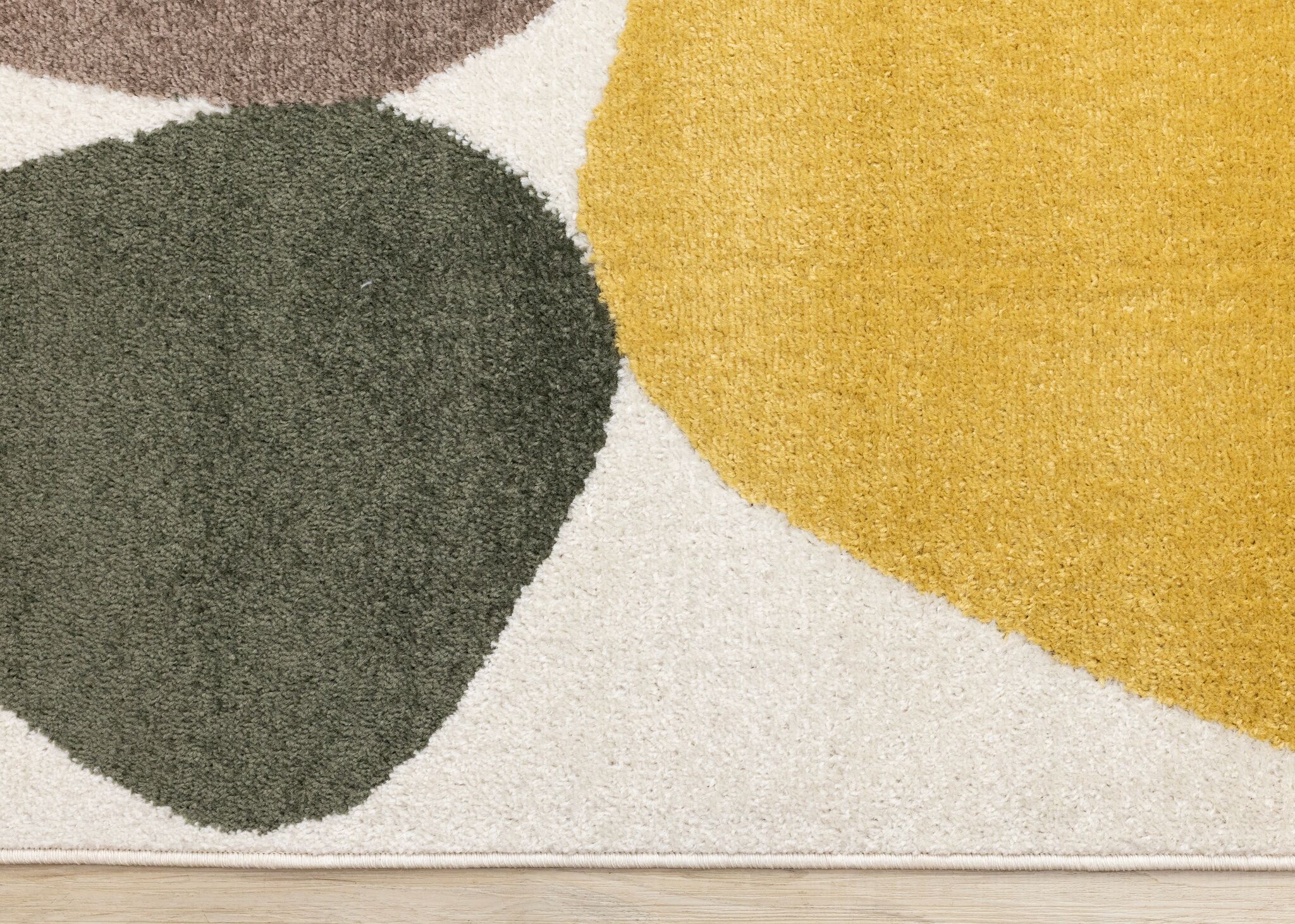 Warm Elements 6'7" x 9'6" Pebbles Design Area Rug - Cream