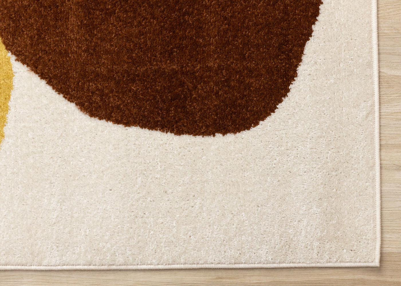 Warm Elements 6'7" x 9'6" Pebbles Design Area Rug - Cream