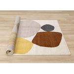 Warm Elements 7'10" x 10'6" Pebbles Design Area Rug - Cream