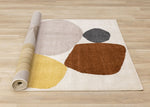 Warm Elements 5'3" x 7'7" Pebbles Design Area Rug - Cream