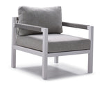 Malibu 4 - Piece Outdoor Conversation Set - White, Grey