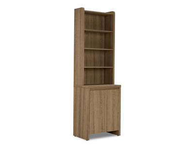Malina Fluted Bookcase - Light Natural Oak