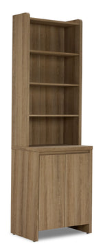 Malina Fluted Bookcase - Light Natural Oak