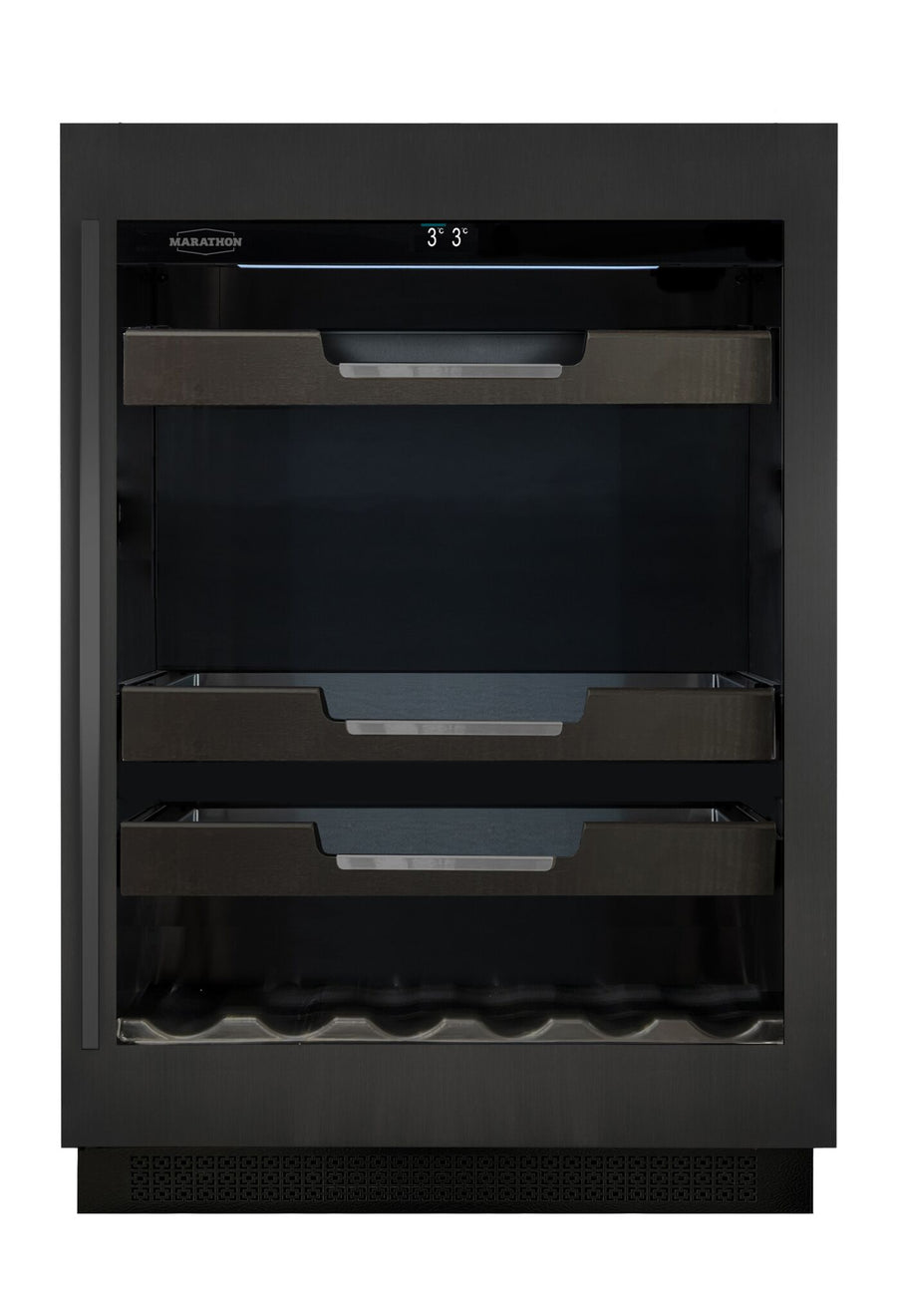Marathon 24" Single-Zone Black Steel Beverage Cooler – M4-100BLS
