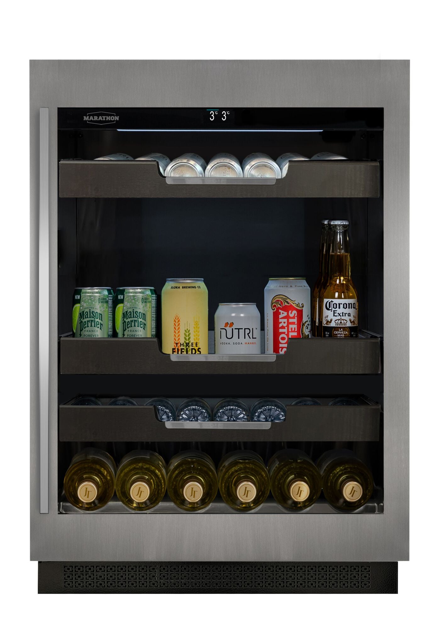 Marathon 24" Single-Zone Stainless Steel Beverage Cooler - M4-100SS