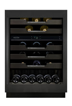 Marathon 24" Dual-Zone Black Steel Wine Cooler – M4-D200BLS