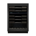 Marathon 24" Dual-Zone Black Steel Wine Cooler – M4-D200BLS
