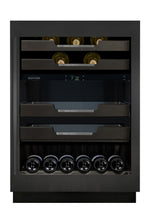 Marathon 24" Dual-Zone Black Steel Wine & Beverage Cooler – M4-D250BLS