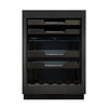 Marathon 24" Dual-Zone Black Steel Wine & Beverage Cooler – M4-D250BLS
