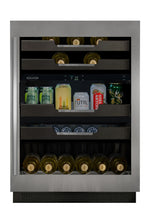 Marathon 24" Dual-Zone Stainless Steel Wine & Beverage Cooler – M4-D250SS