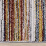 Sunset Glow 5'3" x 7'10" Striped Plush Area Rug