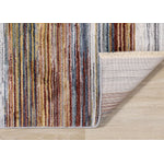 Sunset Glow 5'3" x 7'10" Striped Plush Area Rug