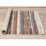 Sunset Glow 5'3" x 7'10" Striped Plush Area Rug