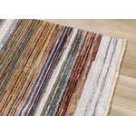 Sunset Glow 5'3" x 7'10" Striped Plush Area Rug