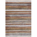 Sunset Glow 5'3" x 7'10" Striped Plush Area Rug