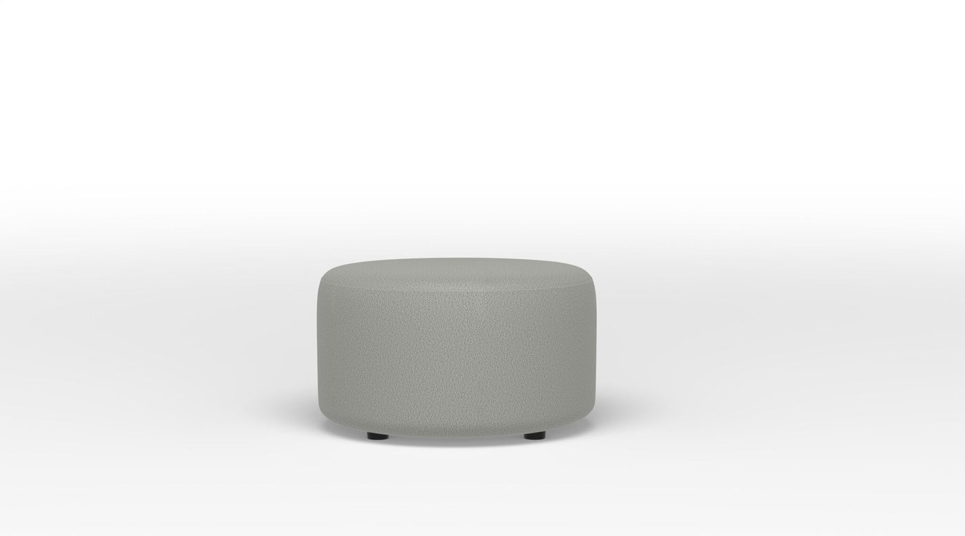 Duffield Round Ottoman - Jacob Light Grey