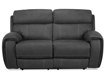 Martin II Power Reclining Loveseat - Dark grey