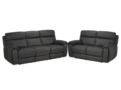 Martin II Power Reclining Sofa and Loveseat Set -Dark grey