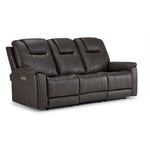 Matrix Triple Power Reclining Sofa and Chair Set - Smoke