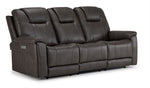 Matrix Triple Power Reclining Sofa, Loveseat and Chair Set - Smoke