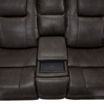Matrix Triple Power Reclining Loveseat with Console - Smoke