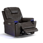 Matrix Triple Power Reclining Sofa and Chair Set - Smoke