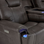 Matrix Triple Power Reclining Sofa and Chair Set - Smoke