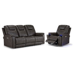 Matrix Triple Power Sofa and Chair Set - Smoke