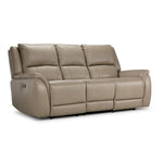 Maxton Leather Reclining Sofa, Loveseat and Chair Set - Taupe
