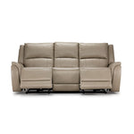 Maxton Leather Power Reclining Sofa - Taupe