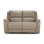 Maxton Leather Manual Reclining Loveseat - Taupe