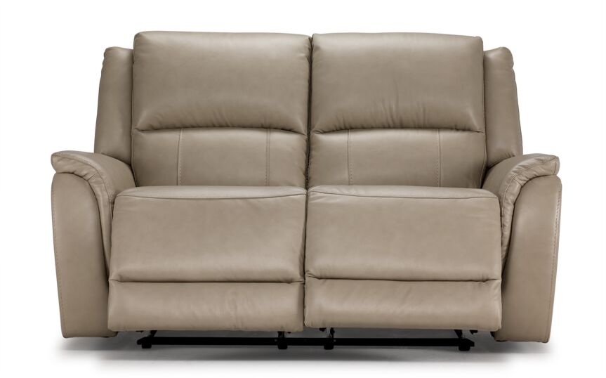 Maxton Leather Manual Reclining Loveseat Taupe Leon's