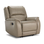 Maxton Leather Manual Recliner - Taupe