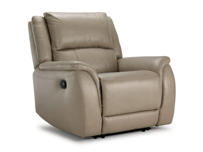 Maxton Leather Manual Recliner - Taupe