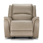 Maxton Leather Manual Recliner - Taupe