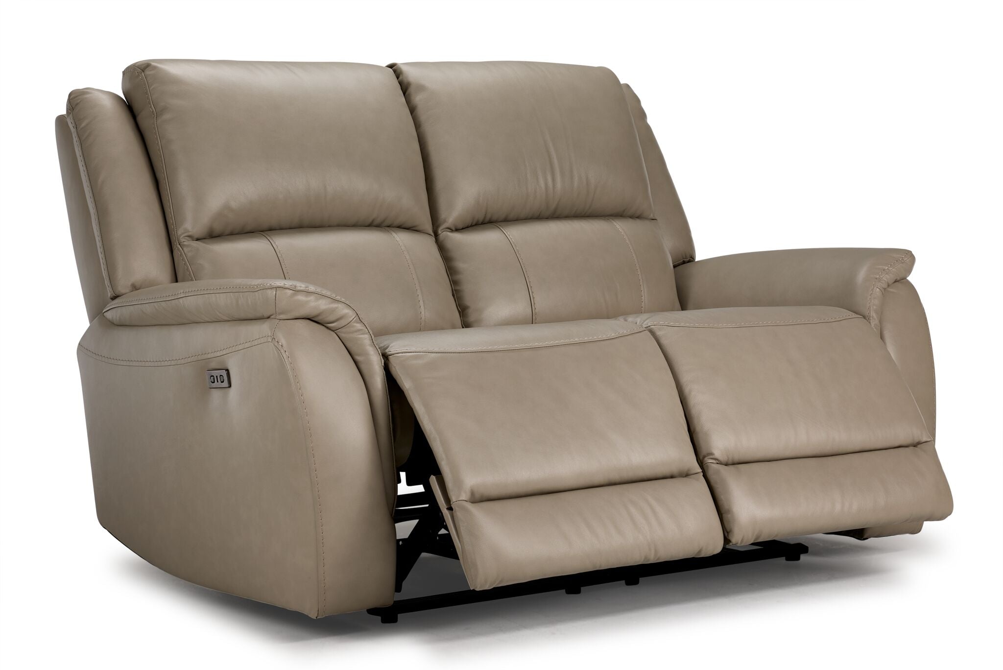 Maxton Leather Power Reclining Loveseat - Taupe | Leon's